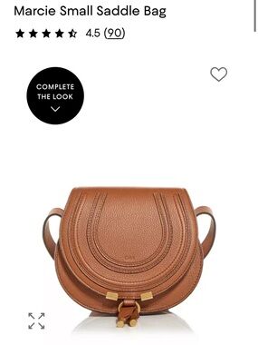 Chloe Marcie Small Saddlebag - Tan Grain Leather